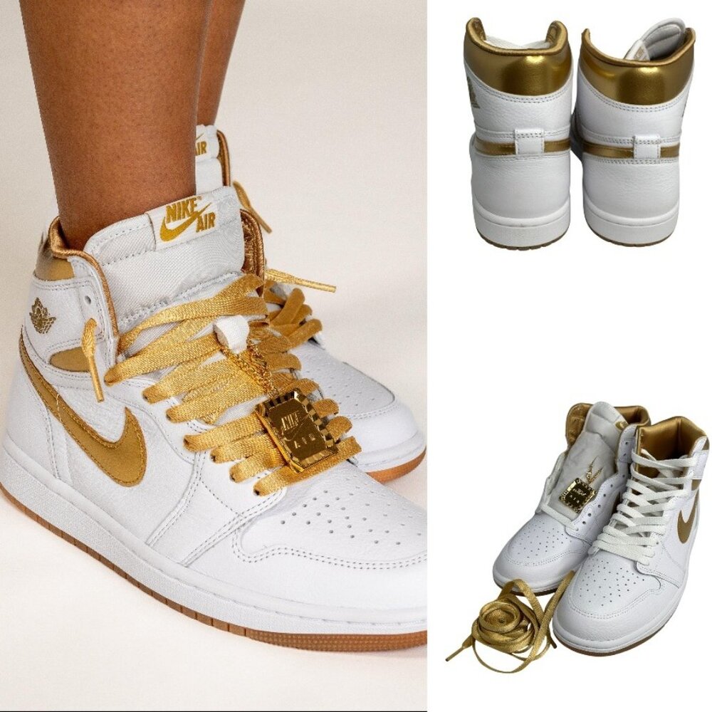 💎✨NEW IN BOX✨💎NIKE Air Jordan 1 Retro HIgh OG (GS) Mettalic Gold
